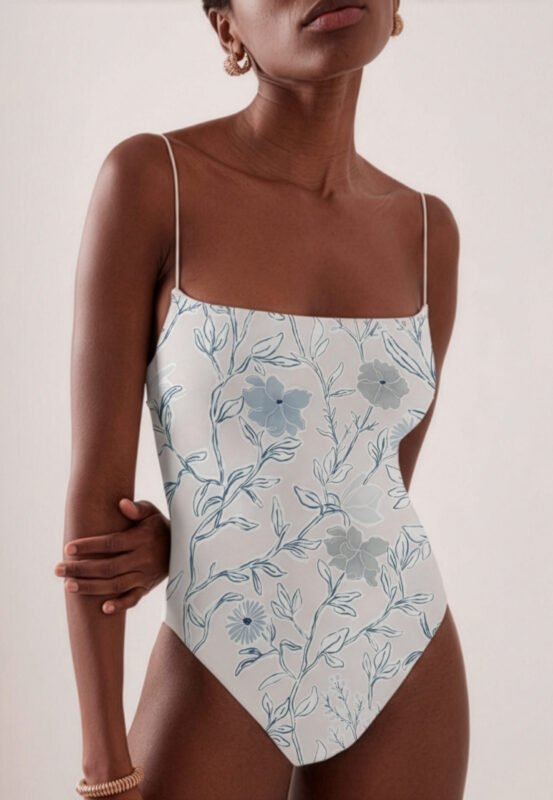 Estampado floral clásico en traje de baño